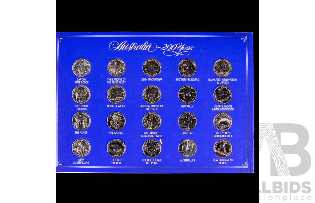 Australia 200 Years Commemorative Medal Collection with 100th Anniversary Light Horse Medallion