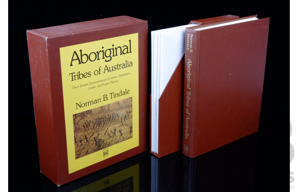 Aboriginal Tribes of Australia, Norman Tindale, Australian National University Press, 1974, Hardcover Book & Four Maps in Slip Case