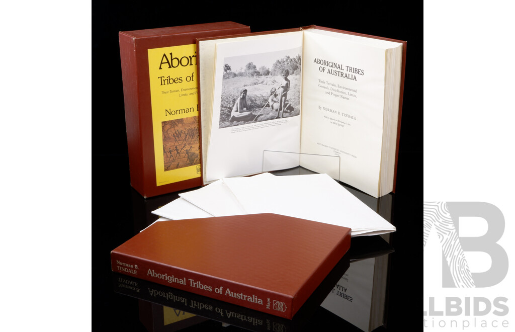 Aboriginal Tribes of Australia, Norman Tindale, Australian National University Press, 1974, Hardcover Book & Four Maps in Slip Case