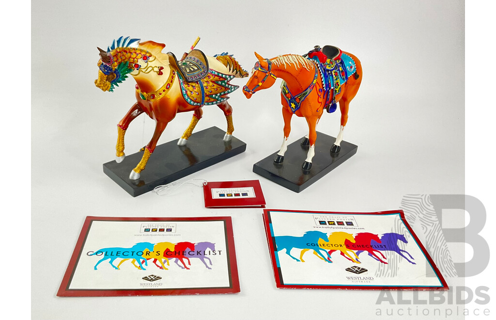 Westland Gift Ware Painted Ponies, Happy Trails and Dynasty Pony