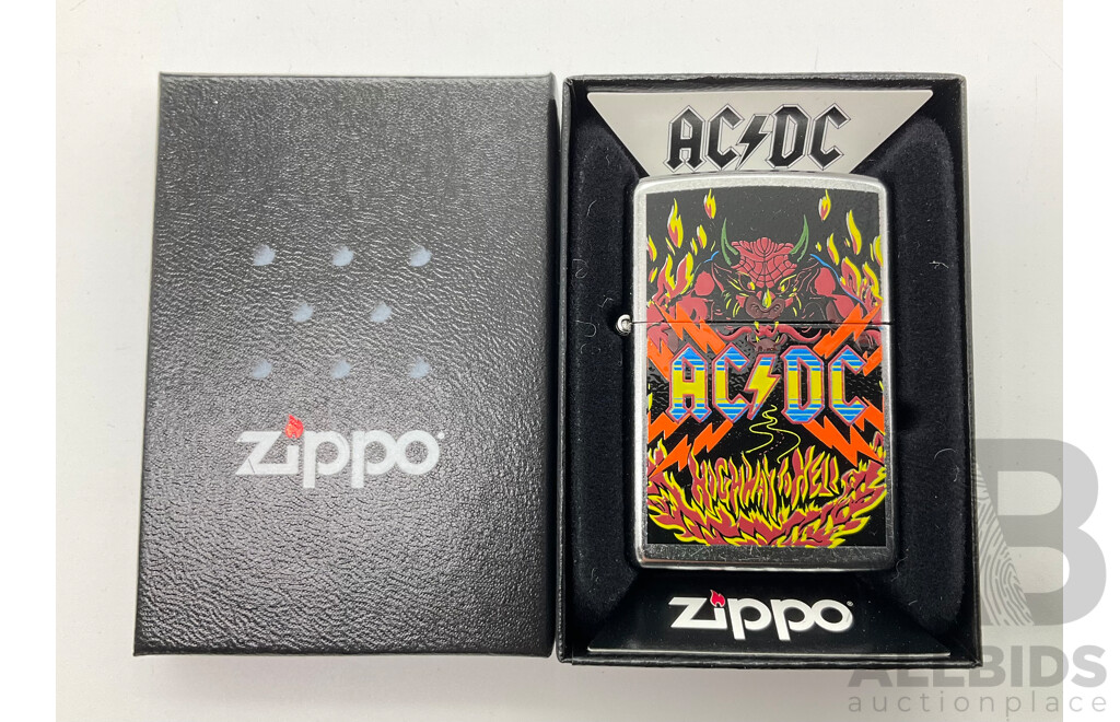 Zippo Lighter in Original Case, AC/DC Highway to Hell, Made in USA