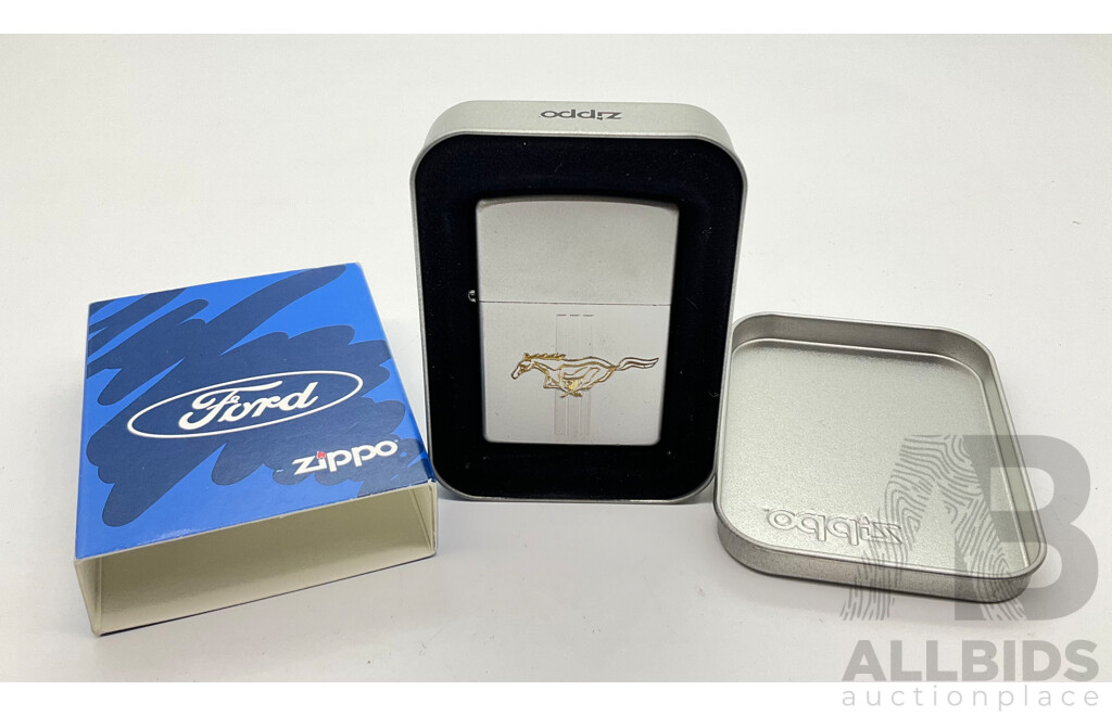 Zippo Lighter in Original Case, Ford Mustang, Made in USA