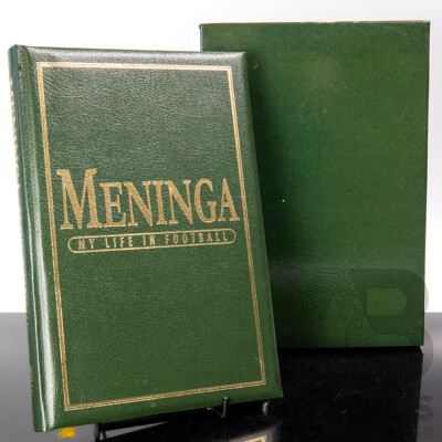 Signed by Mal Meninga, Number 142 of 2671, My Life in Football, Harper Sports, 1995, Hardcover in Slip Case
