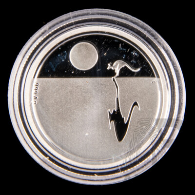 Australian RAM 2011 Silver Proof One Dollar Coin, Kangaroo at Sunset .999