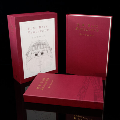 H M Bark Endeavour, Ray Parkin, The Miegunyah Press, 2020, Cloth Bound Hardcover Set with Maps in Slip Case