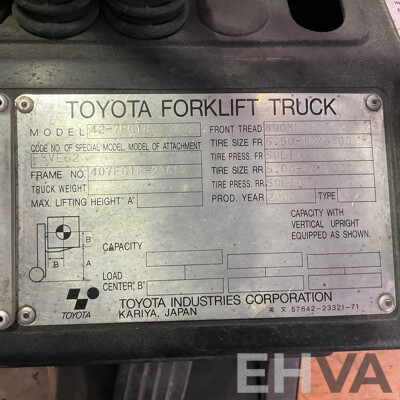 2006 TOYOTA 42-FG18 Counterbalance Forklift