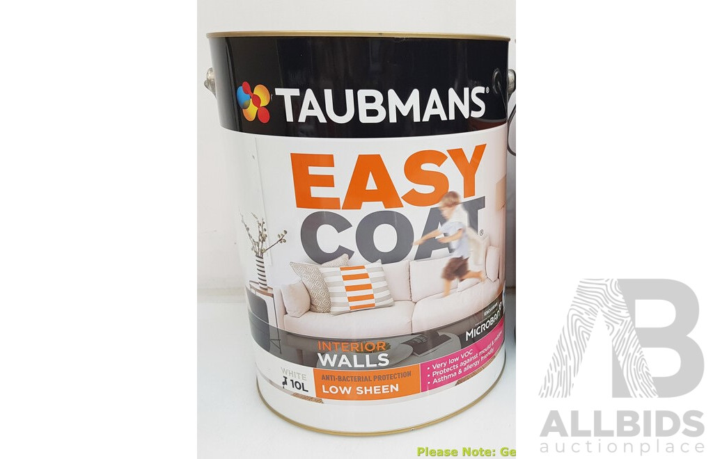 TAUBMANS Easy Coat Low Sheen White for Interior Walls 10L