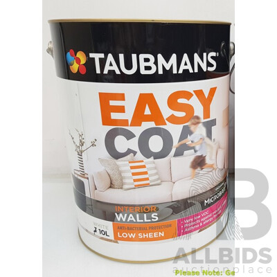 TAUBMANS Easy Coat Low Sheen White for Interior Walls 10L