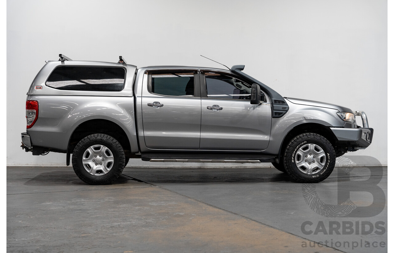 01/2016 Ford Ranger XLT 3.2 (4x4) PX MKII 4d Dual Cab Utility Ignot Silver Metallic Turbo Diesel 3.2L