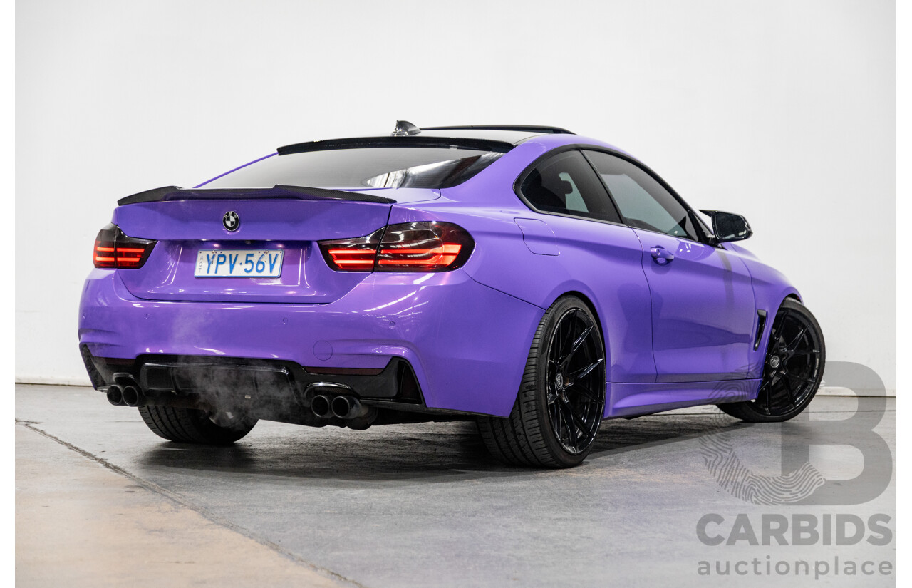 9/2013 BMW 435i M-Sport Pack F32 2d Coupe Inozetek Royal Purple Metallic Wrap Turbo 3.0L - Modified