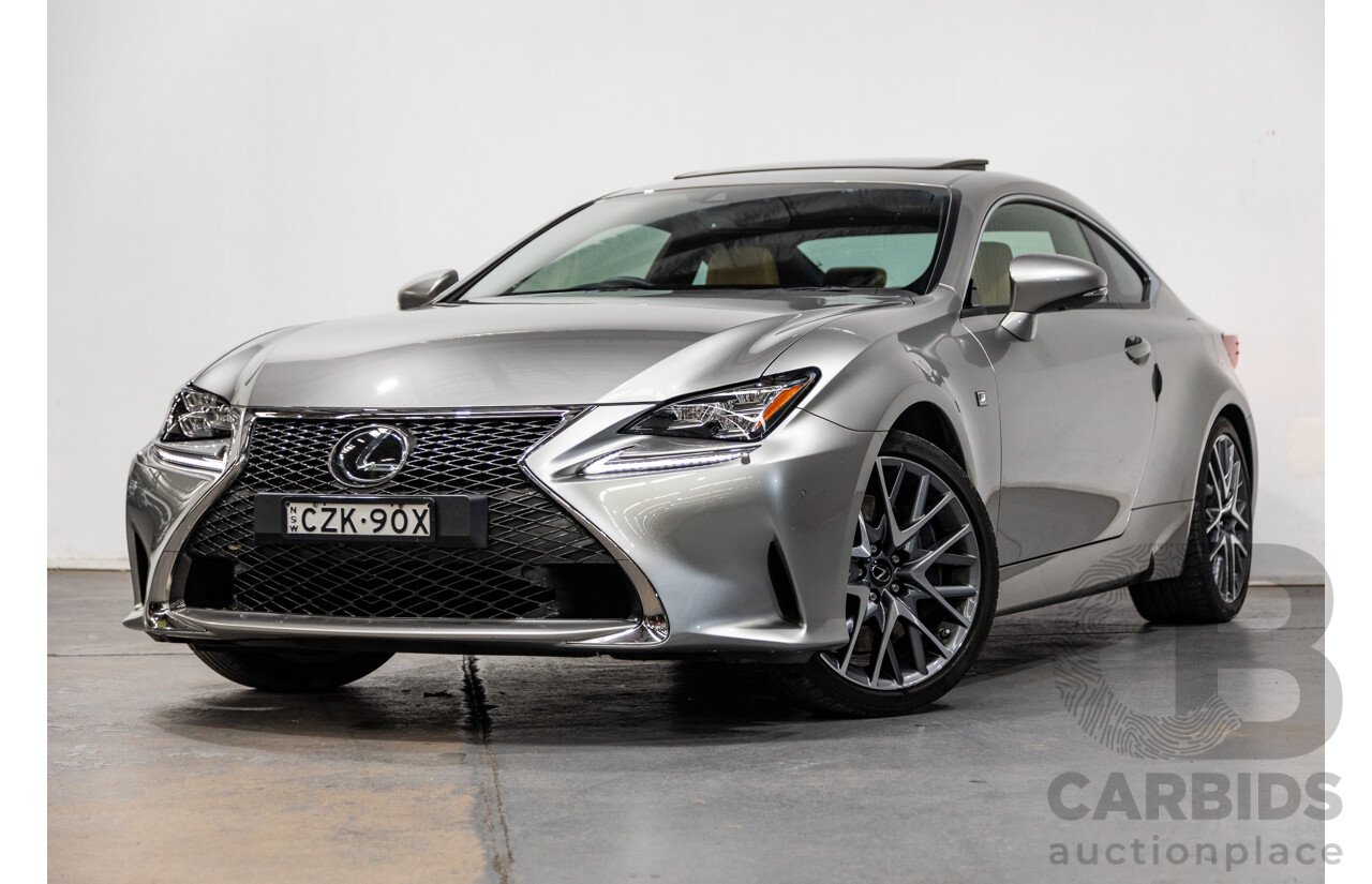 6/2015 Lexus RC350 F-Sport GSC10R 2d Coupe Titanium Silver Metallic V6 3.5L