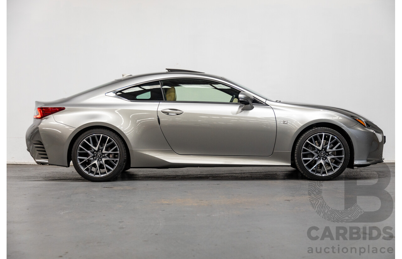 6/2015 Lexus RC350 F-Sport GSC10R 2d Coupe Titanium Silver Metallic V6 3.5L