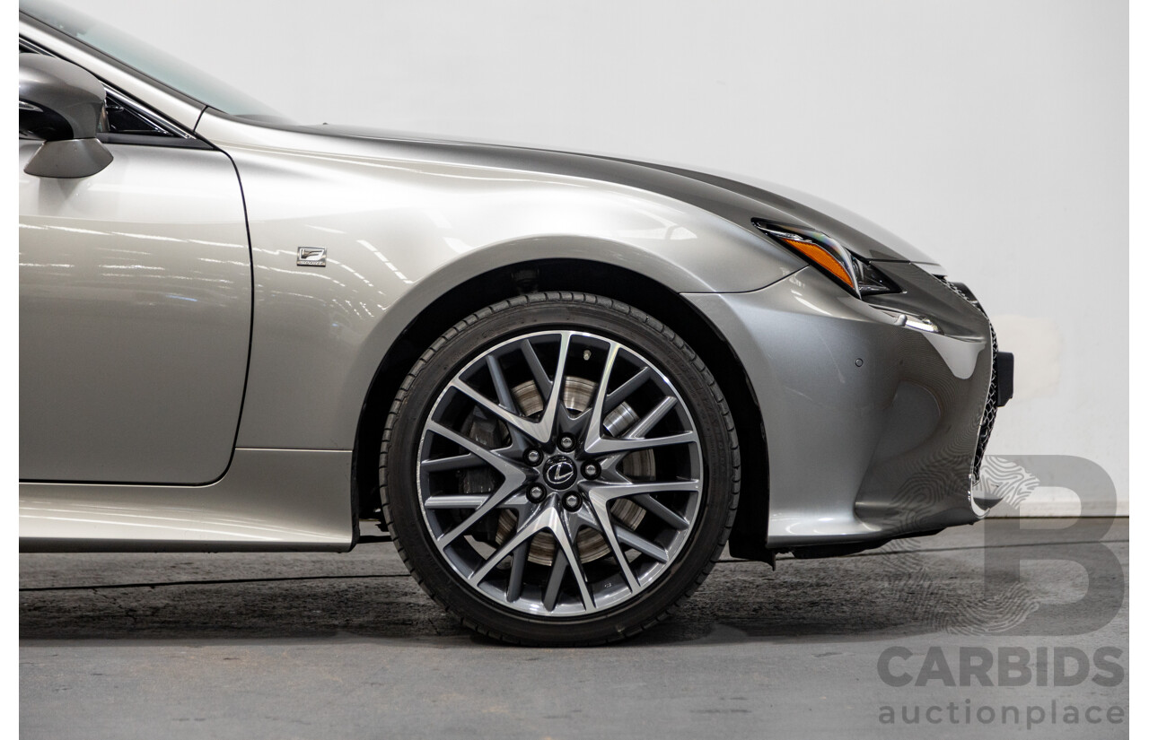 6/2015 Lexus RC350 F-Sport GSC10R 2d Coupe Titanium Silver Metallic V6 3.5L