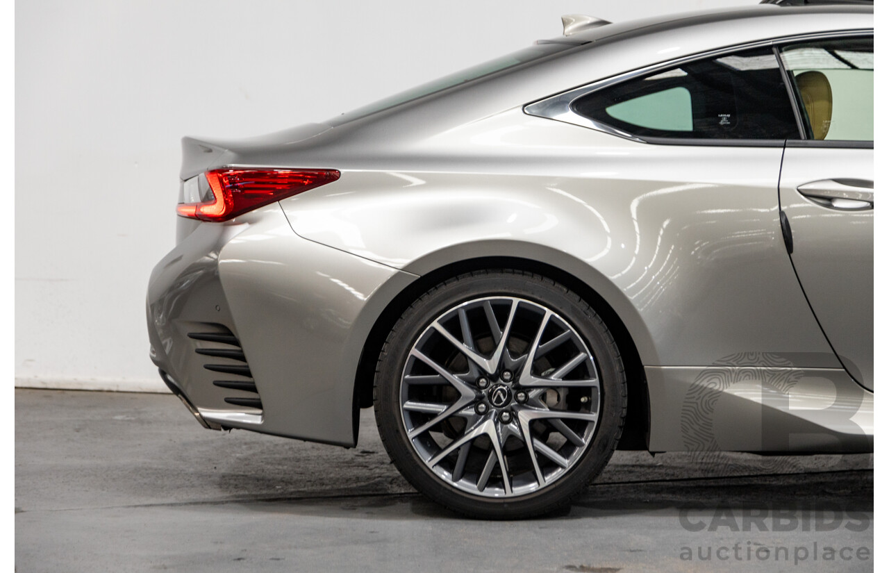 6/2015 Lexus RC350 F-Sport GSC10R 2d Coupe Titanium Silver Metallic V6 3.5L