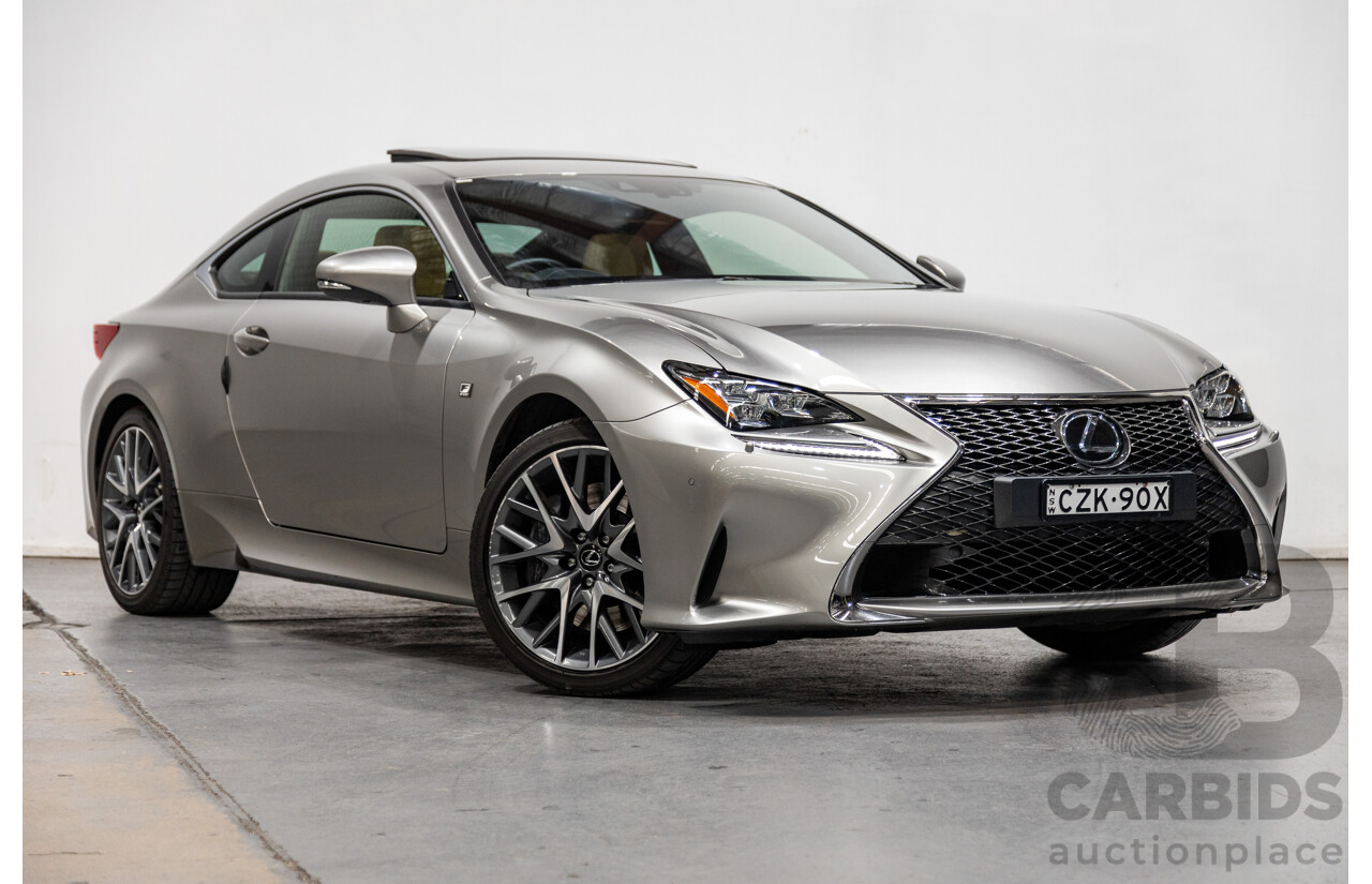 6/2015 Lexus RC350 F-Sport GSC10R 2d Coupe Titanium Silver Metallic V6 3.5L