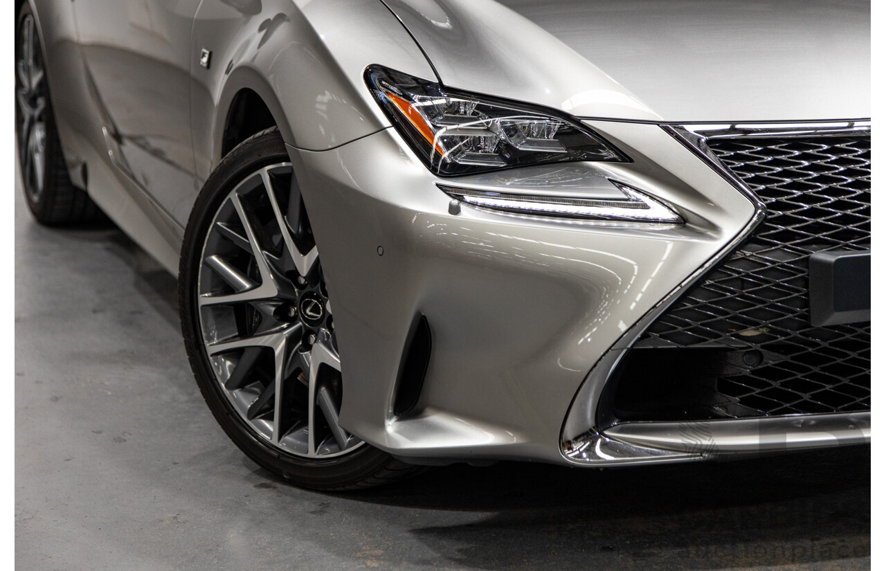 6/2015 Lexus RC350 F-Sport GSC10R 2d Coupe Titanium Silver Metallic V6 3.5L