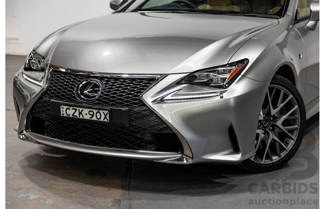 6/2015 Lexus RC350 F-Sport GSC10R 2d Coupe Titanium Silver Metallic V6 3.5L