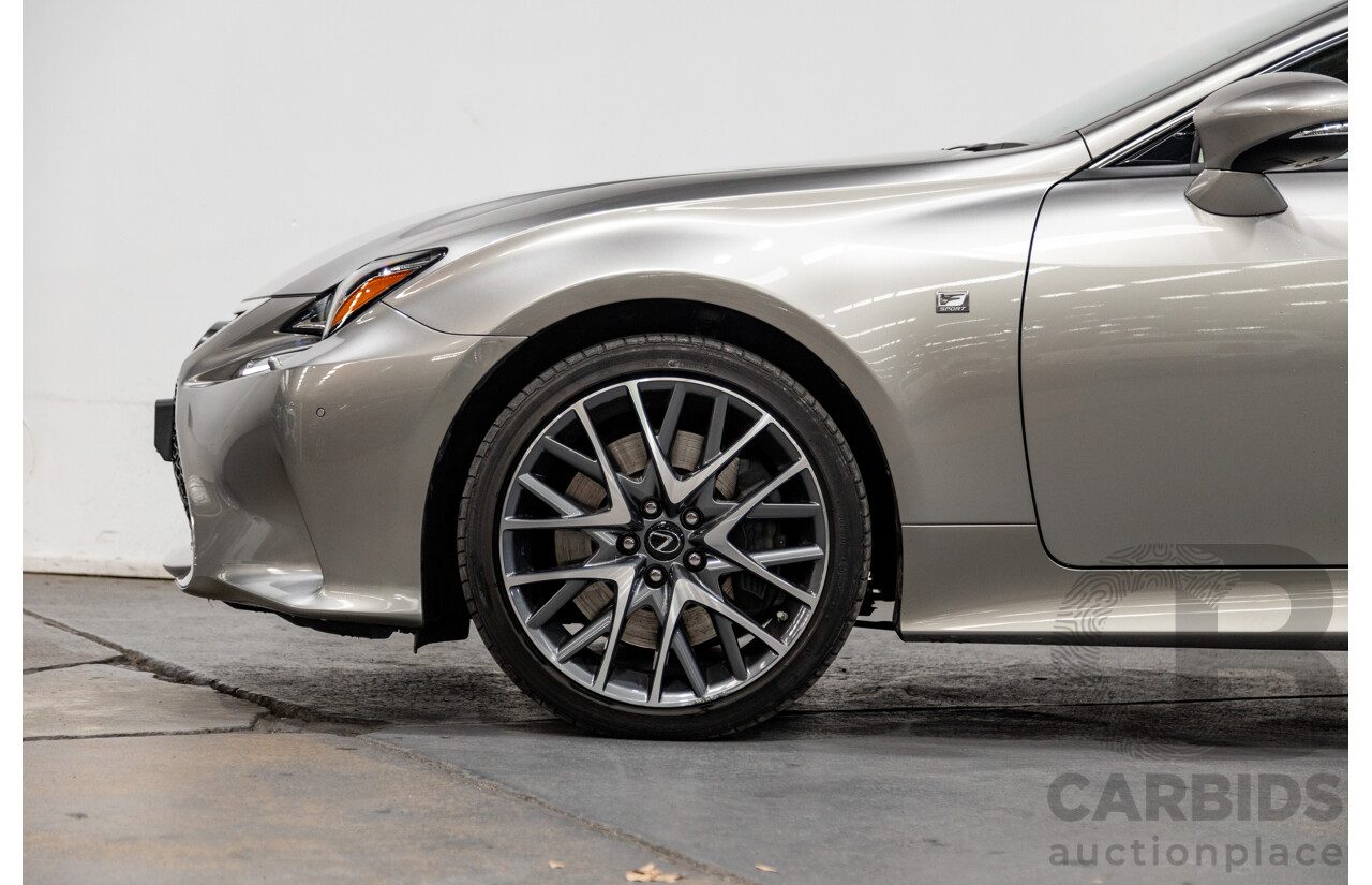 6/2015 Lexus RC350 F-Sport GSC10R 2d Coupe Titanium Silver Metallic V6 3.5L