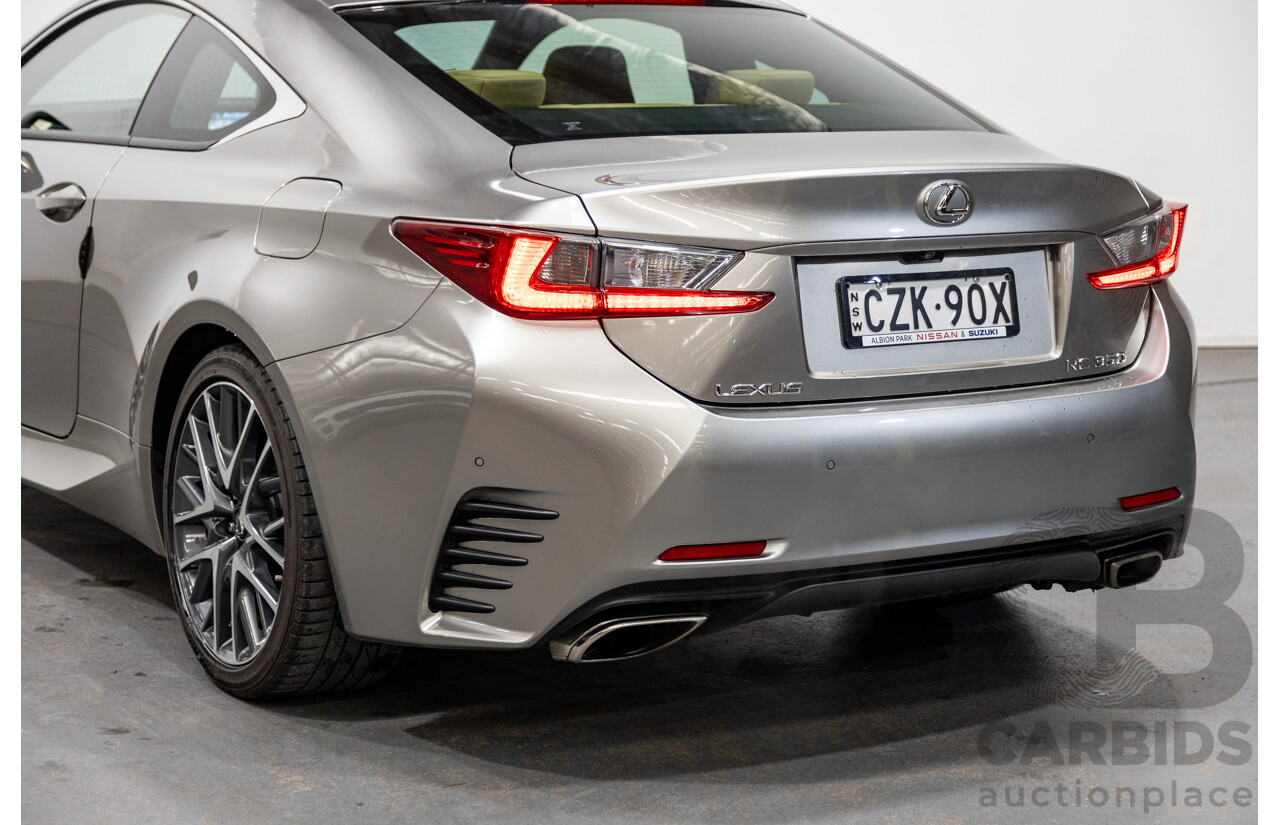 6/2015 Lexus RC350 F-Sport GSC10R 2d Coupe Titanium Silver Metallic V6 3.5L