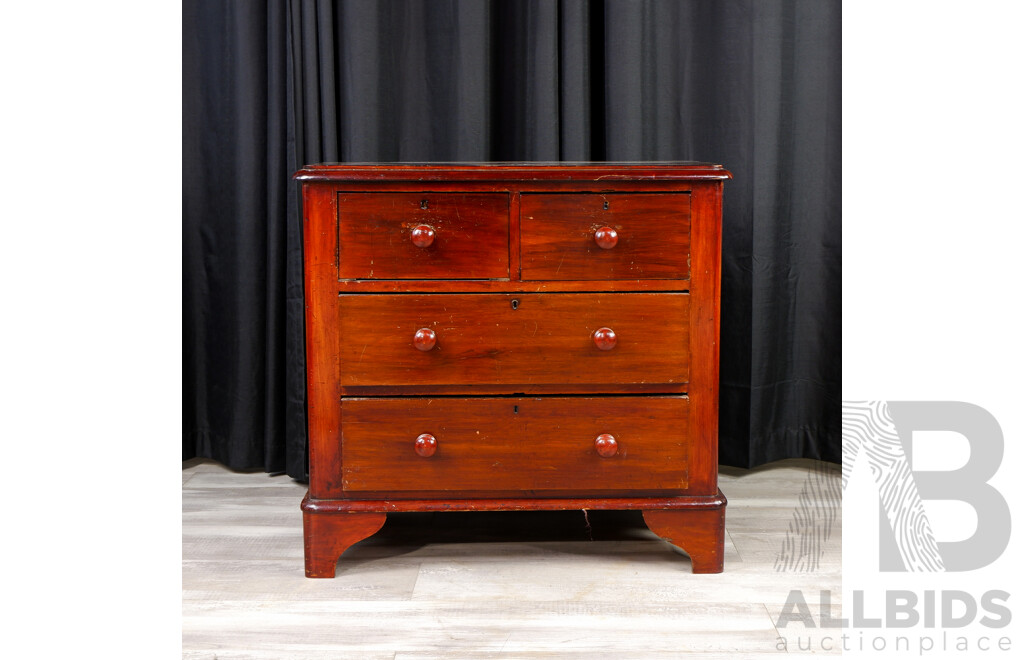 Victorian Cedar Four Drawer Chest