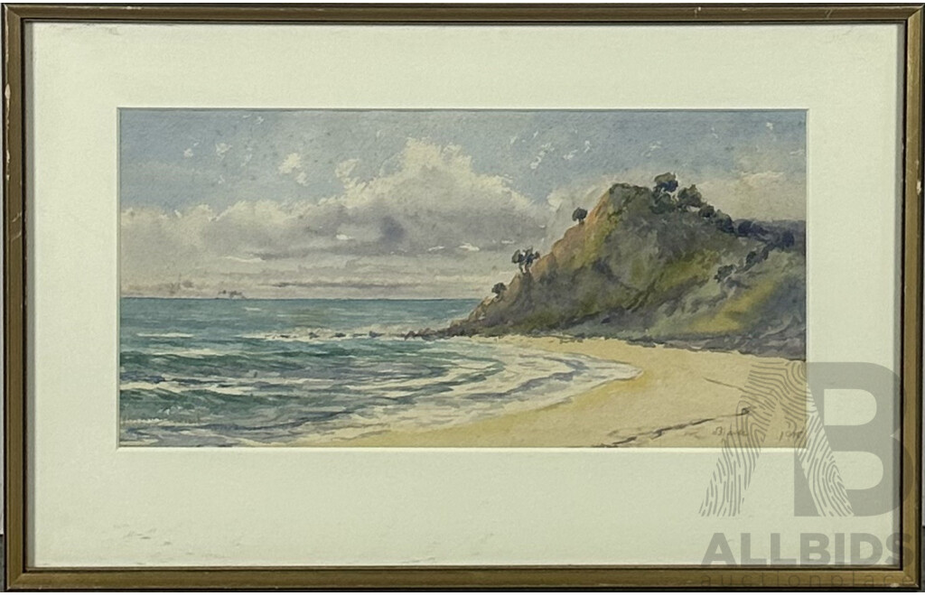 B. Laver (20th Century, Australian), Coastal Headland 1918, Watercolour