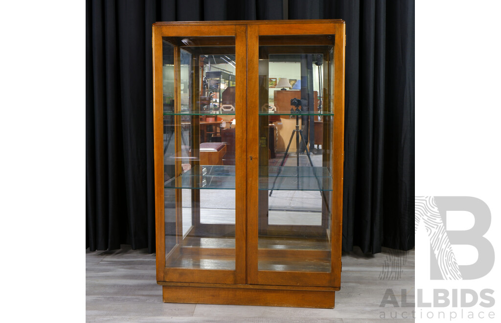 Art Deco Mahogany Display Case