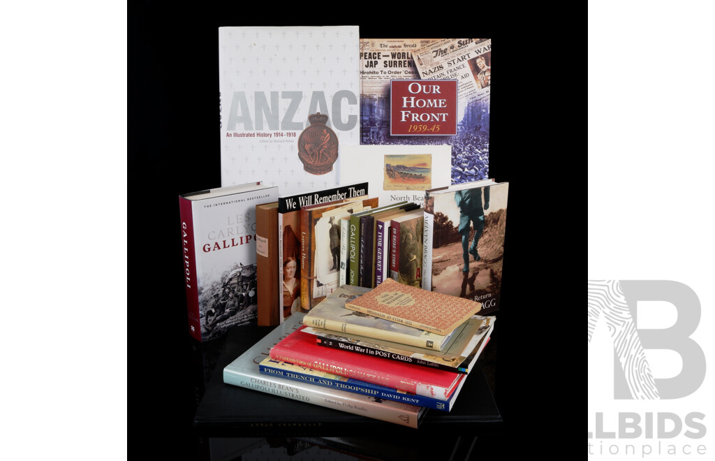 Large Collection Books Relating to Australia's Anzac Involvement in WW1