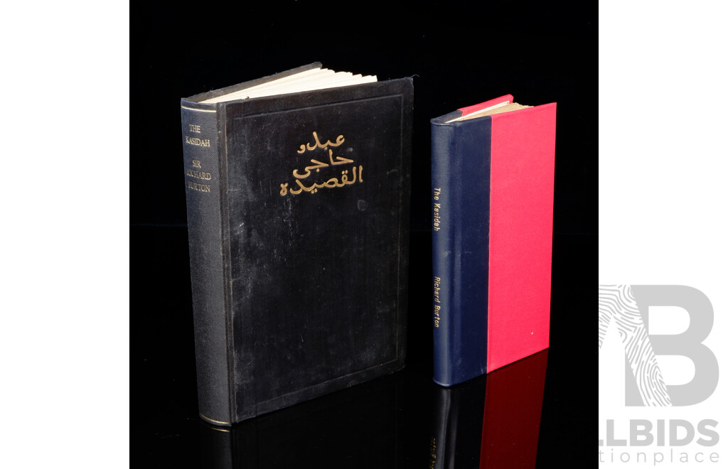 Two Editions of Richard Burtons Kasidah Comprising Limited Edition of 1500, Thomas B Mosher Portland, Maine, 1920, Rebound Hardcover & Phillip Allan & Co 1925 Edition, Hardcover