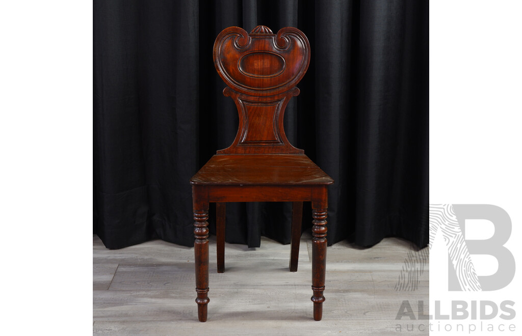 Victorian Mahogany Hall Chair