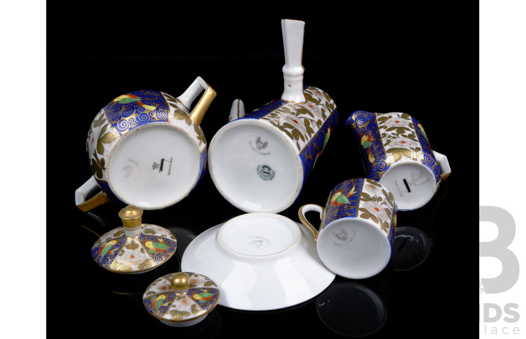 Fantastic Vintage Hand Painted Czechoslovakian Coffee Set