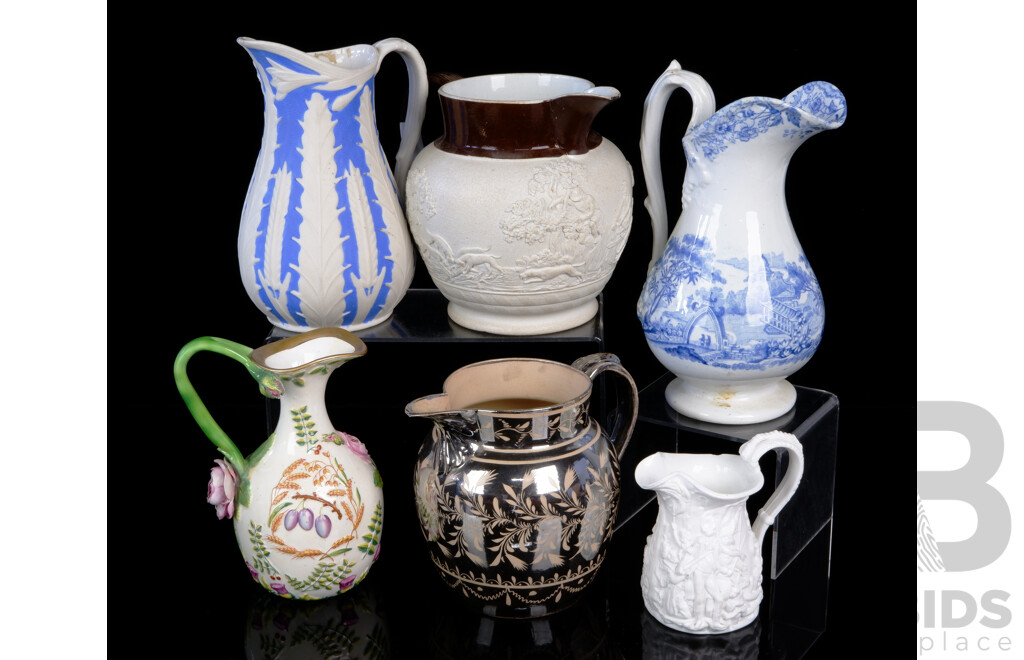 Collection Antique & Vintage English Porcelain Jugs