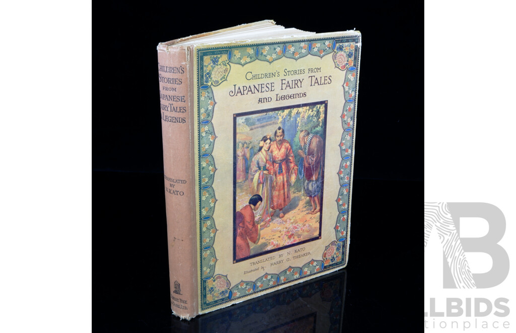 Childrens Stories From Japanese Fairy Tales and Legends, N Kato, Raphael Tuck & Sons, 1930s, Hardcover