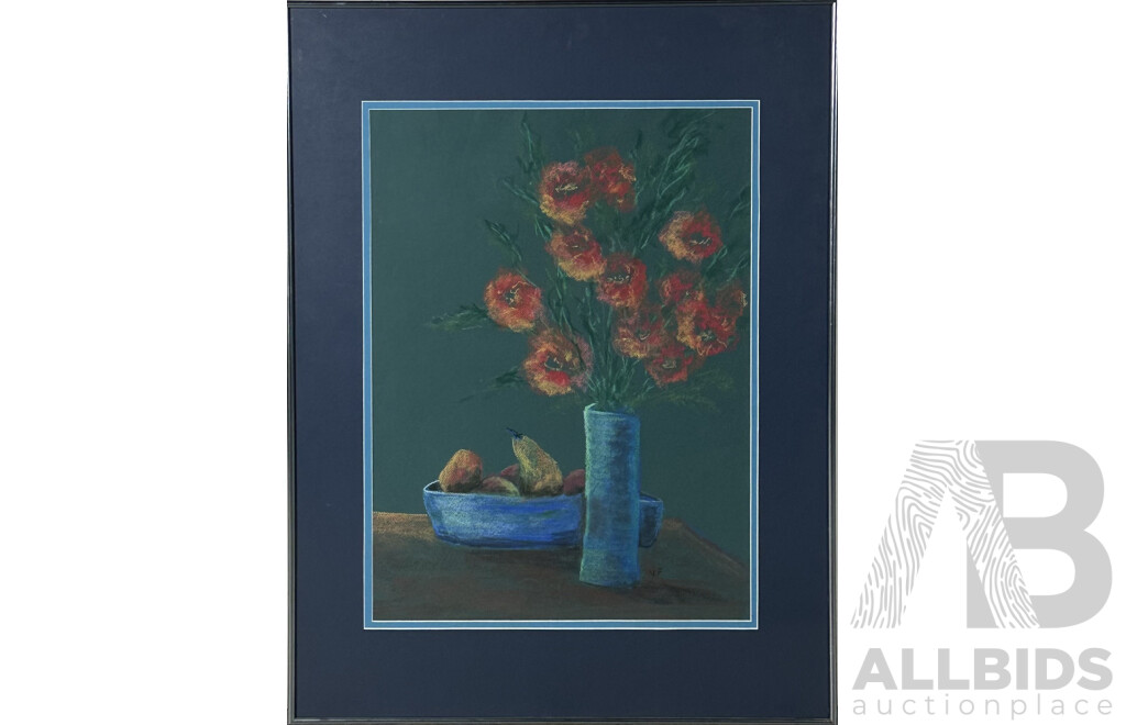 Val Fearnley, The Blue Vase, 2005, Crayon on Card