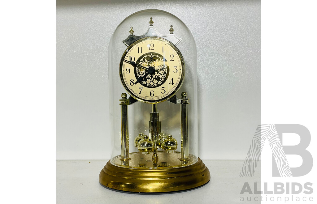 Vintage Elite Gold Tone Dome Clock, Made in Germany