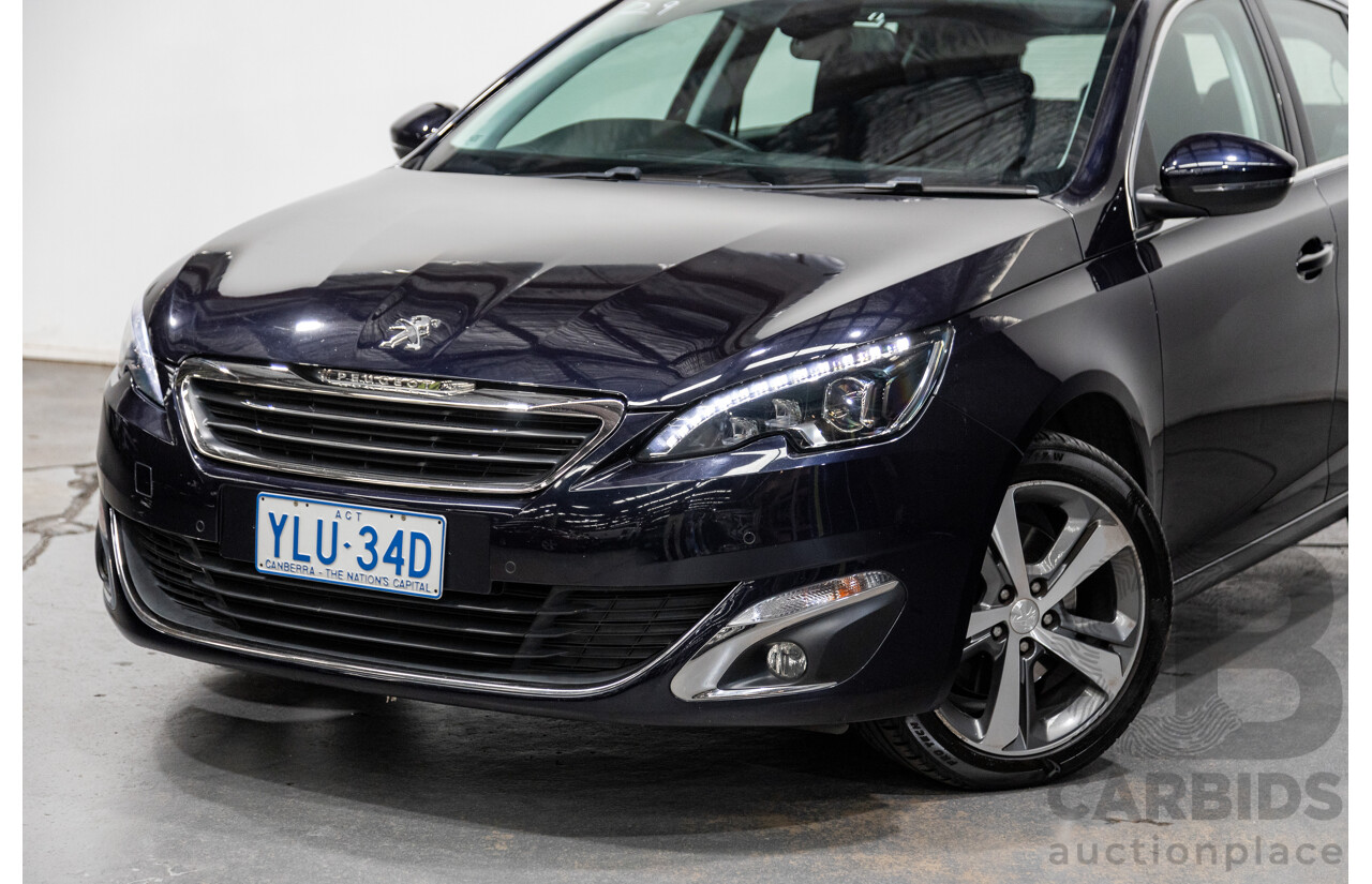 6/2016 Peugeot 308 Allure T9 MY16 4d Hatchback Metallic Blue Turbo 1.6L