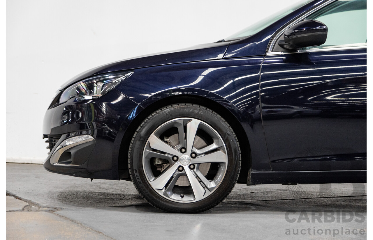 6/2016 Peugeot 308 Allure T9 MY16 4d Hatchback Metallic Blue Turbo 1.6L