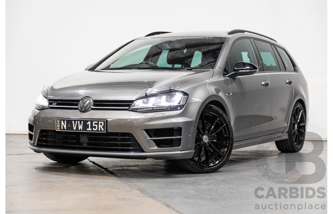 11/2015 Volkswagen Golf R Wolfsburg Edition (AWD) MK7 AU MY16 4d Wagon Limestone Grey Metallic Turbo 2.0L