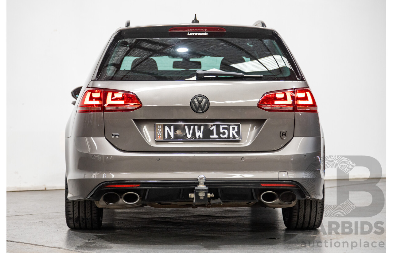 11/2015 Volkswagen Golf R Wolfsburg Edition (AWD) MK7 AU MY16 4d Wagon Limestone Grey Metallic Turbo 2.0L