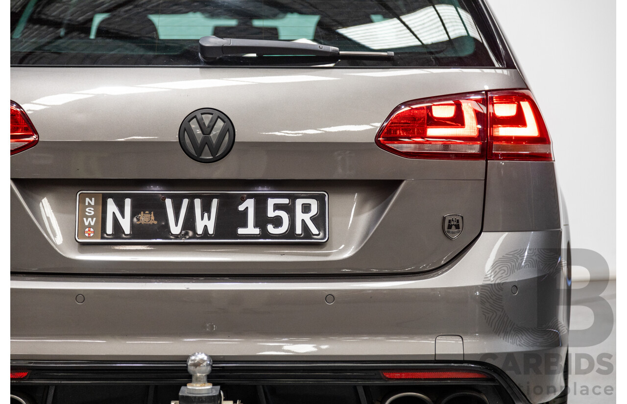 11/2015 Volkswagen Golf R Wolfsburg Edition (AWD) MK7 AU MY16 4d Wagon Limestone Grey Metallic Turbo 2.0L