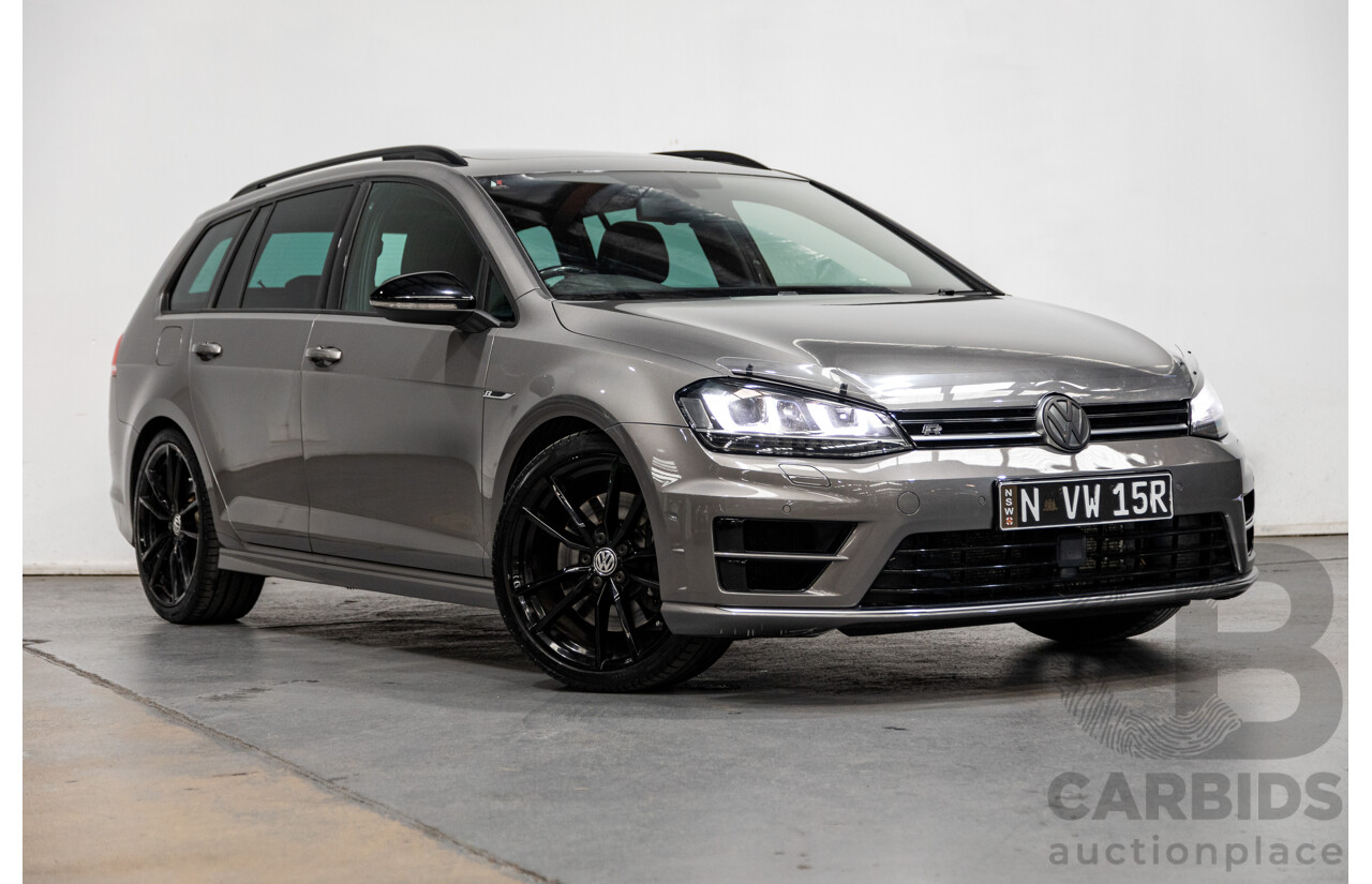 11/2015 Volkswagen Golf R Wolfsburg Edition (AWD) MK7 AU MY16 4d Wagon Limestone Grey Metallic Turbo 2.0L