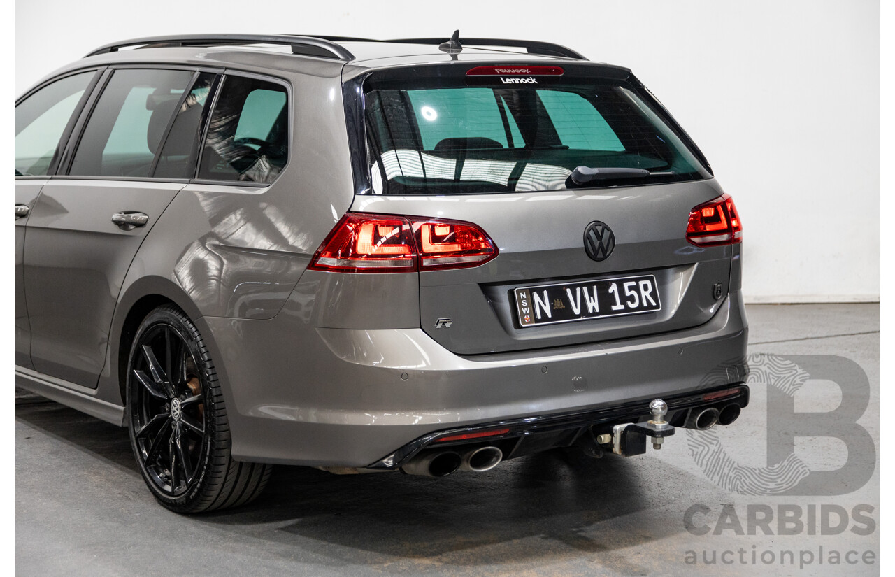 11/2015 Volkswagen Golf R Wolfsburg Edition (AWD) MK7 AU MY16 4d Wagon Limestone Grey Metallic Turbo 2.0L