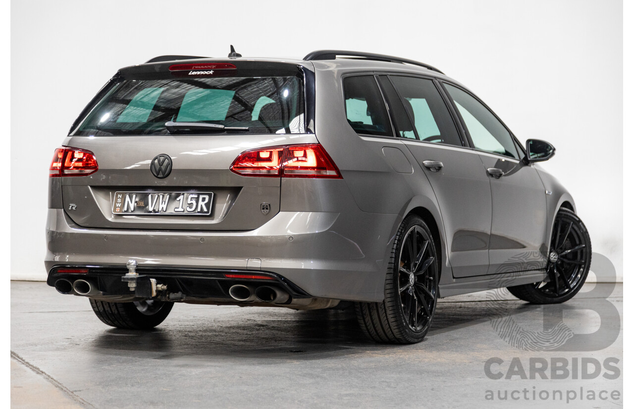 11/2015 Volkswagen Golf R Wolfsburg Edition (AWD) MK7 AU MY16 4d Wagon Limestone Grey Metallic Turbo 2.0L