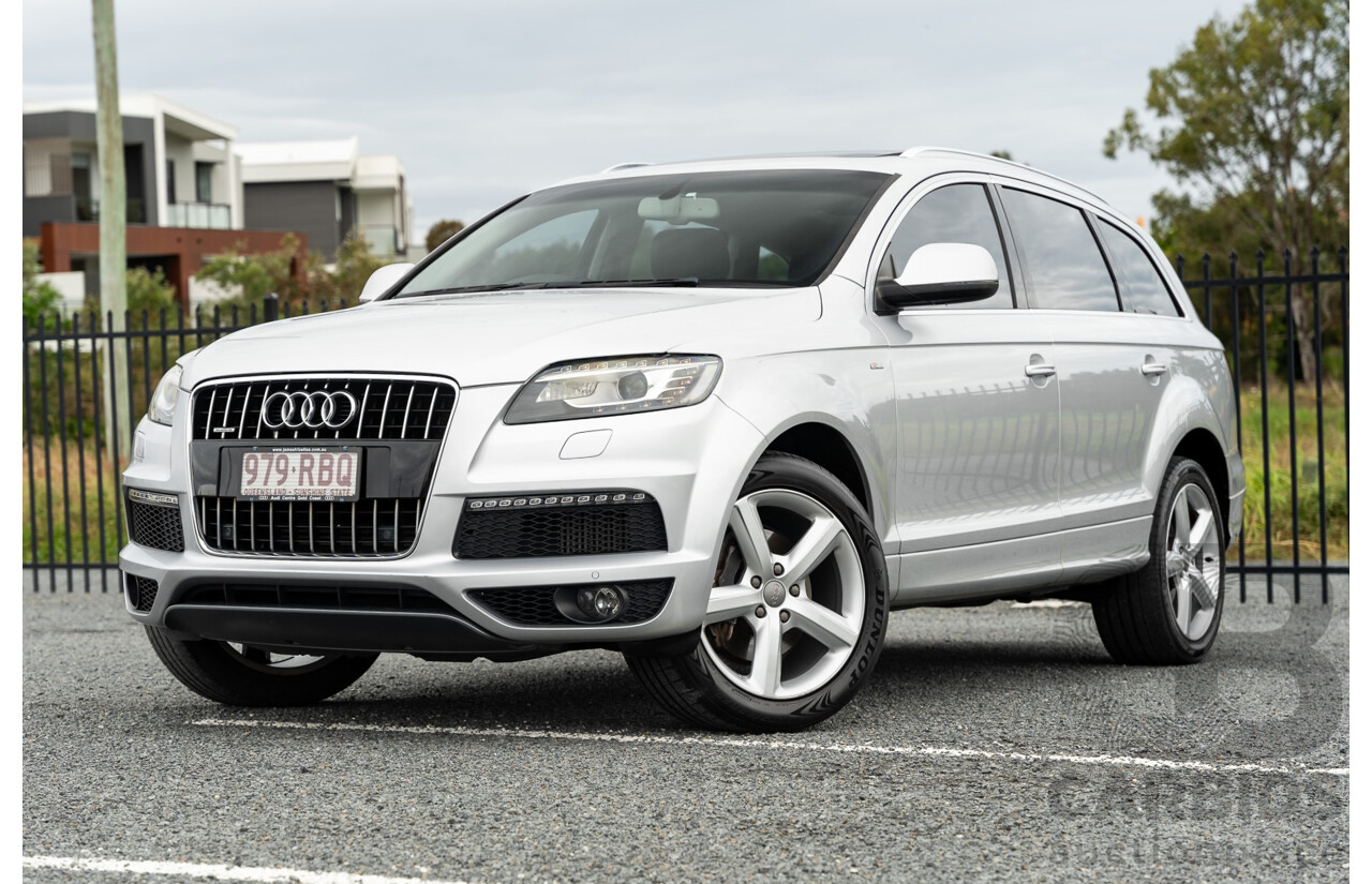 6/2010 Audi Q7 4.2 TDI Quattro (AWD) S-Line Package MY10 Upgrade 4d Wagon Ice Silver Metallic Turbo Diesel V8 4.2L - 7 Seater