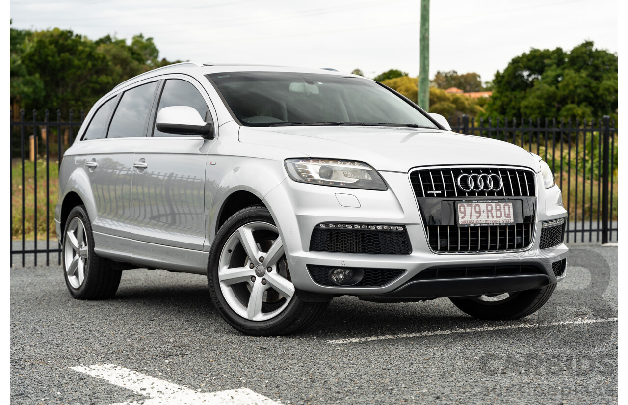 6/2010 Audi Q7 4.2 TDI Quattro (AWD) S-Line Package MY10 Upgrade 4d Wagon Ice Silver Metallic Turbo Diesel V8 4.2L - 7 Seater