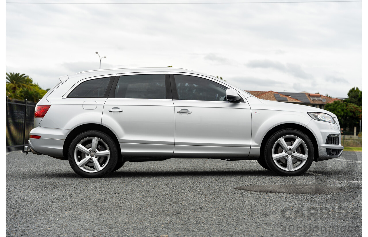 6/2010 Audi Q7 4.2 TDI Quattro (AWD) S-Line Package MY10 Upgrade 4d Wagon Ice Silver Metallic Turbo Diesel V8 4.2L - 7 Seater