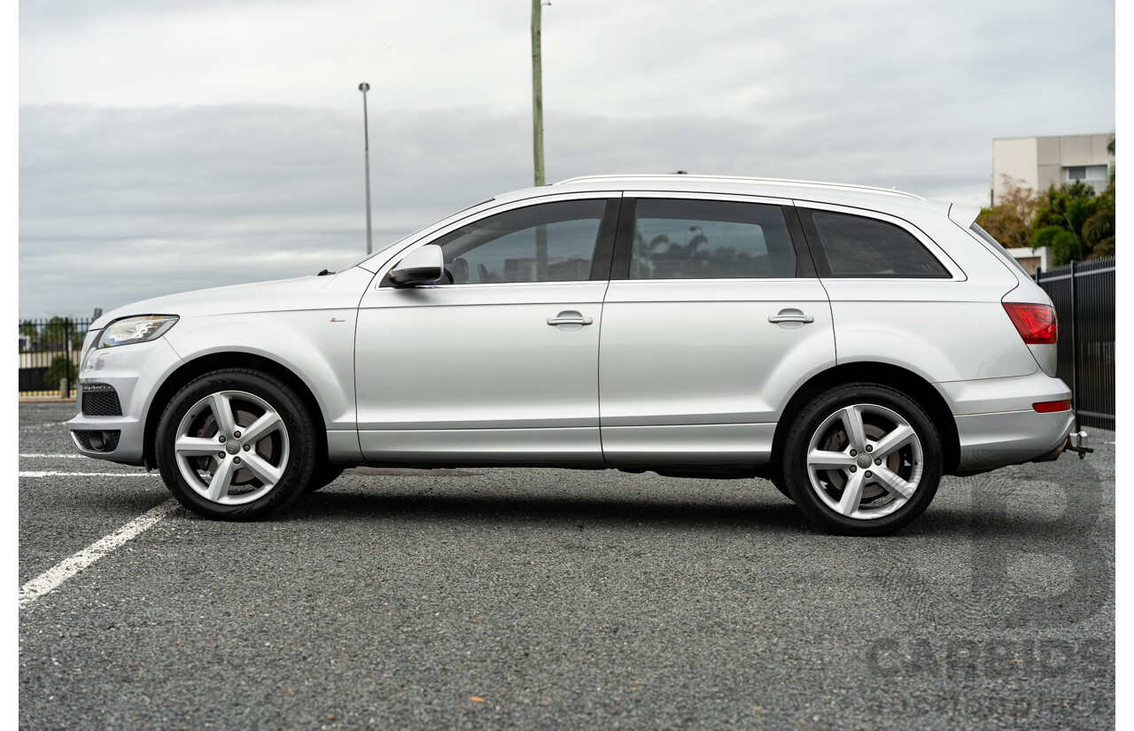 6/2010 Audi Q7 4.2 TDI Quattro (AWD) S-Line Package MY10 Upgrade 4d Wagon Ice Silver Metallic Turbo Diesel V8 4.2L - 7 Seater