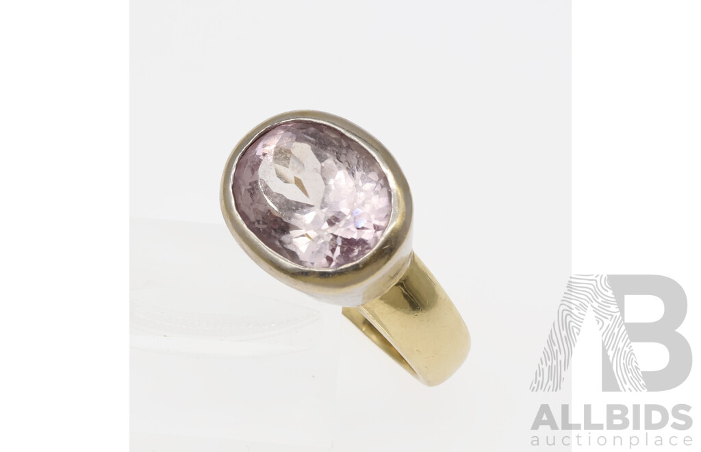 14ct Lilac Kunzite Cocktail Ring, K 13.25ct, Size W1/2, 16.26 Grams