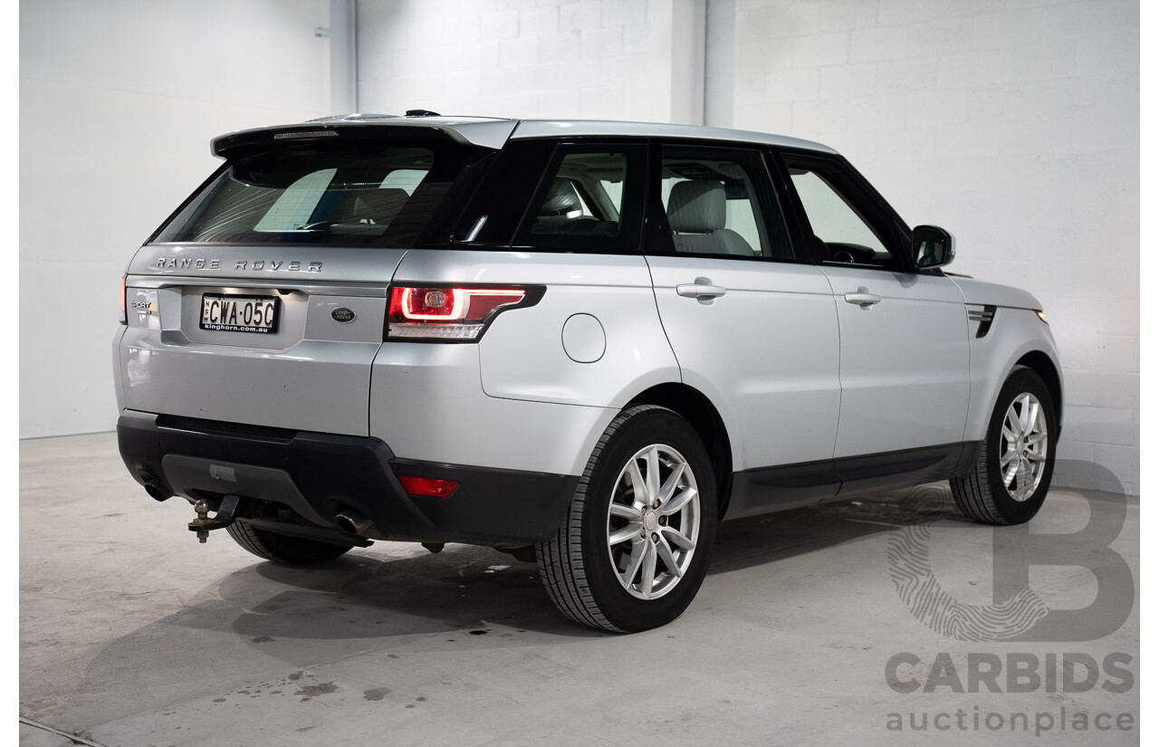 11/2014 Land Rover Range Rover Sport 3.0 TDV6 SE (AWD) LW 4d Wagon Indus Silver Metallic Turbo Diesel V6 3.0L