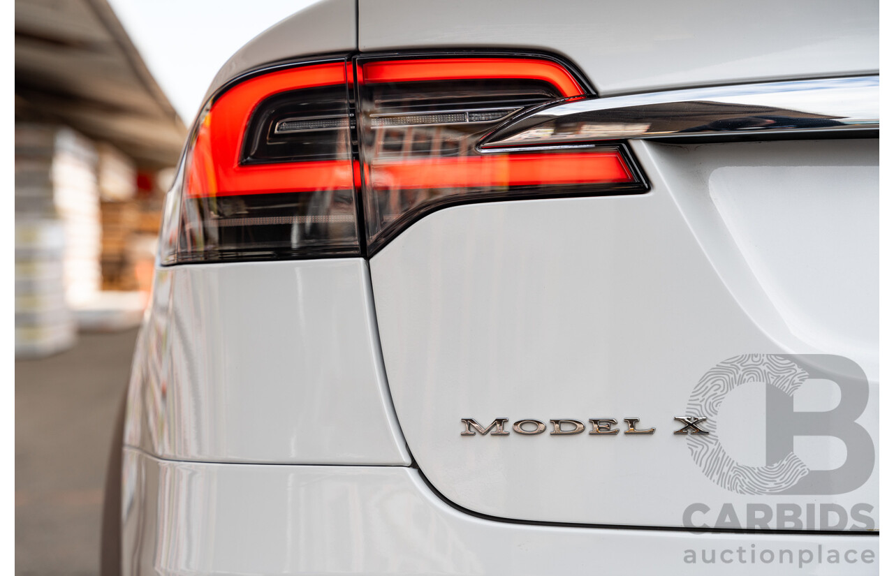 02/2017 Tesla Model X 60D (AWD) 4d Wagon Pearl White Dedicated Electric EV