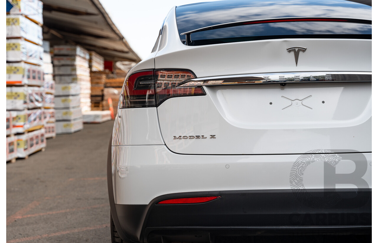 02/2017 Tesla Model X 60D (AWD) 4d Wagon Pearl White Dedicated Electric EV